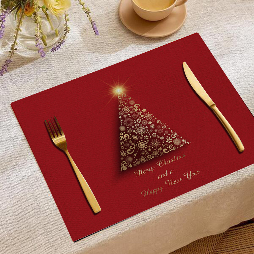 Christmas Linen Placemat - Christian Home Decor - Christian Home Decor