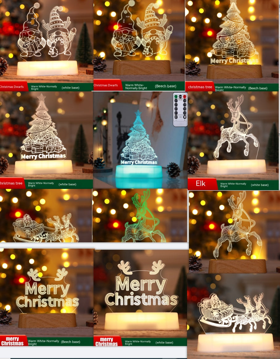 3D lamp design with LED light source for Christmas ambiance