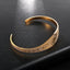 Saint Benedict titanium steel men's bracelet with golden medal finish