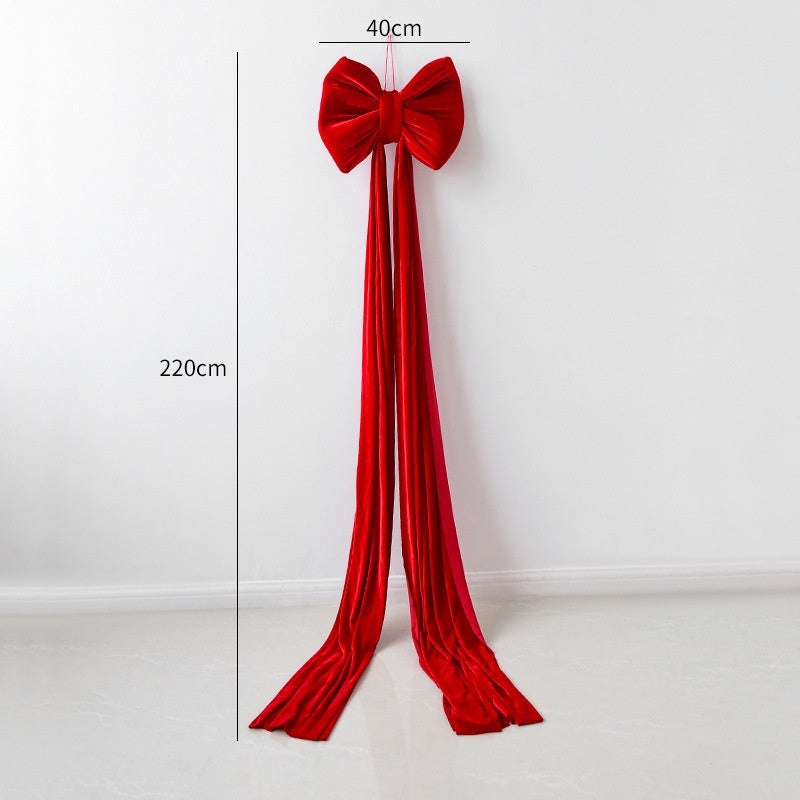 Velvet Christmas Bow Decoration - Christian Home Decor
