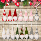 Small fabric Christmas pendant ornament with decorative hanging loop
