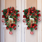 White Christmas garland hanging in doorway setting - Christian Decor