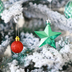 Holiday Christmas tree ball ornaments with decorative details