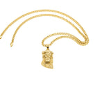 Jesus pendant with hip-hop style aesthetic in stainless steel