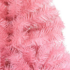 Full view of assembled pink Christmas tree 150 cm height