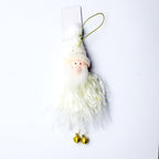 White angel plush pendant with halo and wings for Christmas tree decor