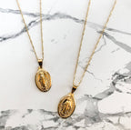 Elegant Mother Mary medallion pendant for Catholic prayer and faith