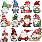 Various Christmas tree ornaments crafted from wood - Holiday Decoration Set