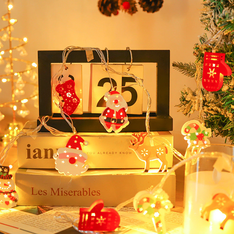Festive Christmas decoration with warm glowing lights in home setting - Christmas Light Chain