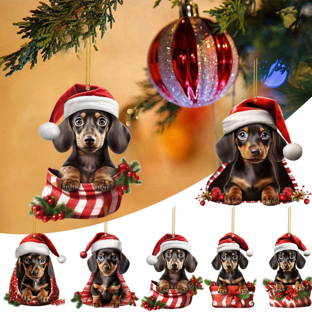 Charming dog Christmas ornament for tree or gift giving