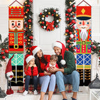Christmas decorative couplet banner set displayed on wall for holiday decorating