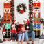 Christmas decorative couplet banner set displayed on wall for holiday decorating