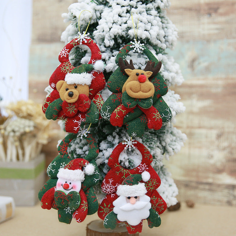 Festive Non Woven Fabric Christmas Tree Pendant Decoration - Christian Jewelry