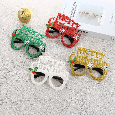 Santa-themed Christmas glasses frame bringing holiday cheer to celebrations