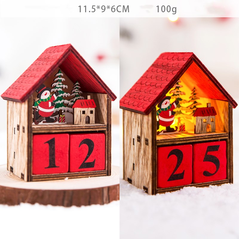 Solid Wood Advent Calendar Scene Decoration - Christian Home Decor