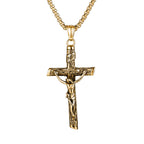 Unisex religious cross pendant necklace for men and women