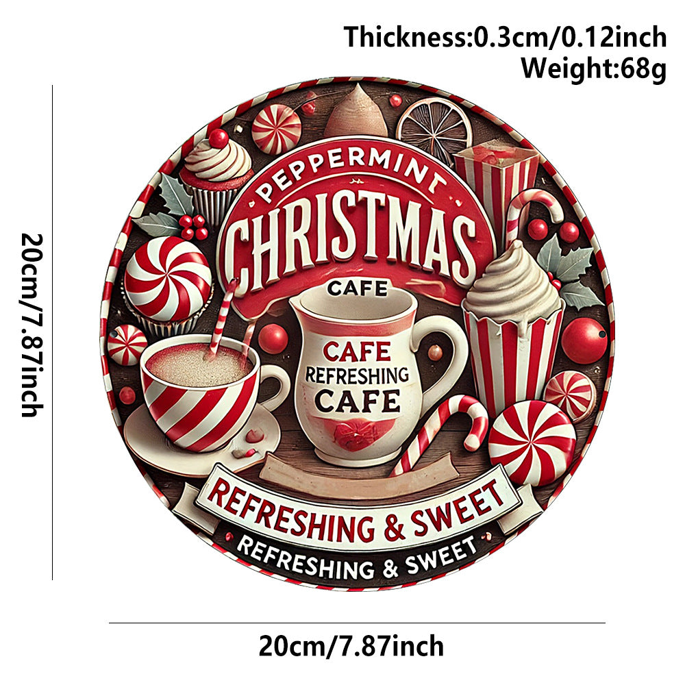 Wooden Christmas pendant displaying festive decorative art
