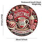 Wooden Christmas pendant displaying festive decorative art