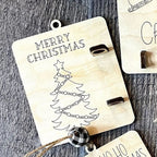 Compact wooden pendant with Christmas tree design for holiday home decor