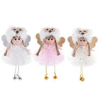 Festive angel ornament with delicate bell for holiday display