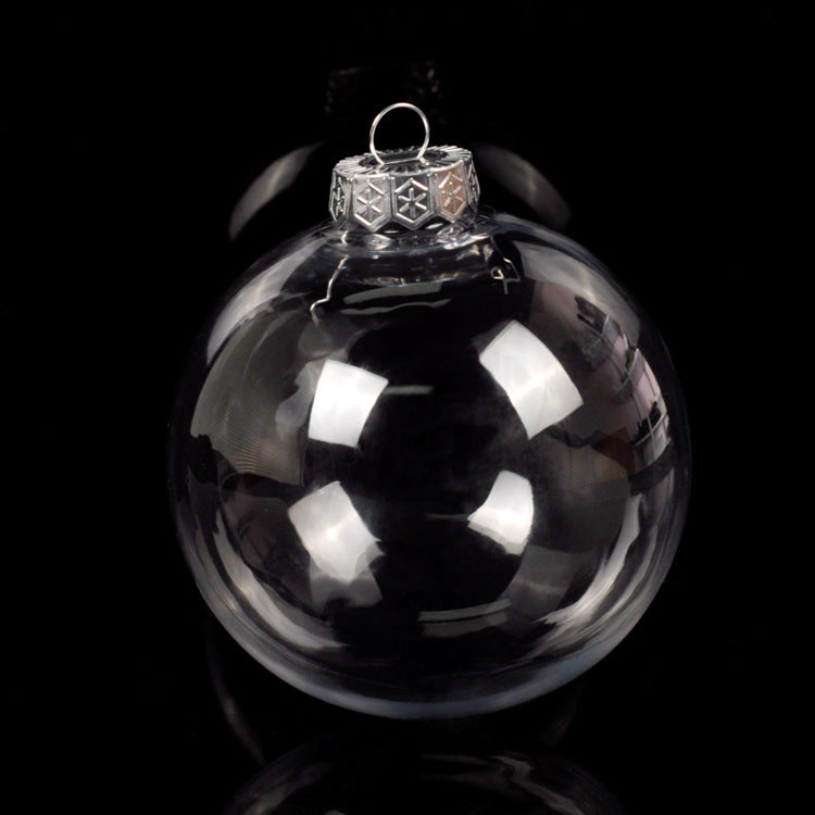 Transparent Christmas ornament ball for DIY holiday crafting