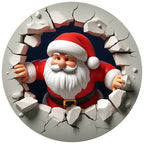 UV-printed round Christmas ornament representing Christian holiday celebration