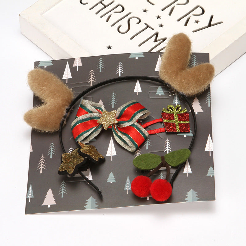 Holiday cloth ornament set featuring festive designs and colors