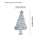 Yellow brushed finish small Christmas tree ornament