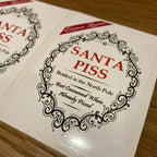 Holiday bottle label sticker set featuring classic Christmas decorations