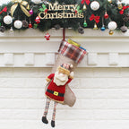 Christmas stocking ornament displaying non-woven fabric texture detail