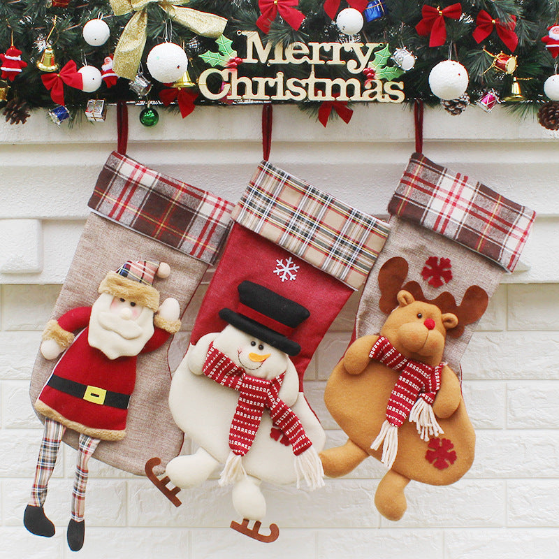 Christmas Stocking Gift Bag Ornament Set Secondary image