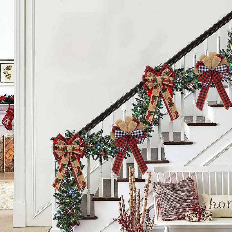 Christmas ornament with classic bowknot design for faith homes