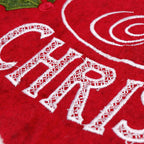 Holiday tree skirt in red festive colors for Christmas decorating