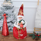 Colorful Music Dancing Santa Claus desktop decoration featuring plastic and cloth design