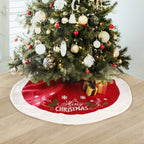 American country Christmas tree skirt with soft flannel material