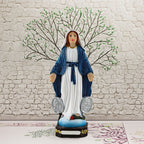 Nativity Figure Set - Virgin and Baby Jesus Resin Ornament - Christian Home Decor