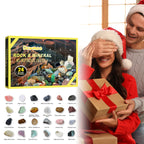24 grid ore gift set displayed in colorful Christmas countdown arrangement