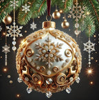 Whimsical planet-themed holiday ornament for Christmas tree display