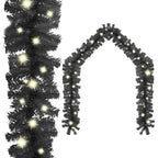 Pink Christmas garland with soft LED illumination