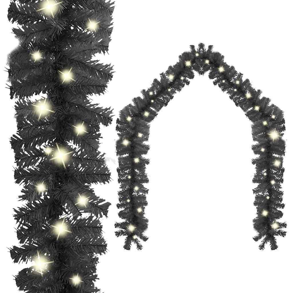 Pink Christmas garland with soft LED illumination