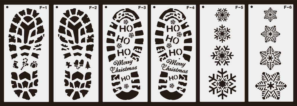 Christmas Footprints Hollow Out Template Ruler - Christian Home Decor