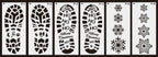 Christmas Footprints Hollow Out Template Ruler - Christian Home Decor
