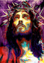 Abstract portrait of Jesus on canvas wall art for home decor