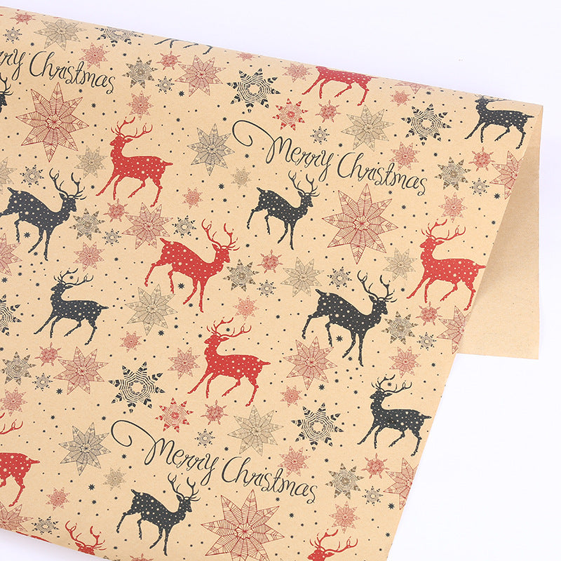 Christmas presents wrapped in Kraft paper