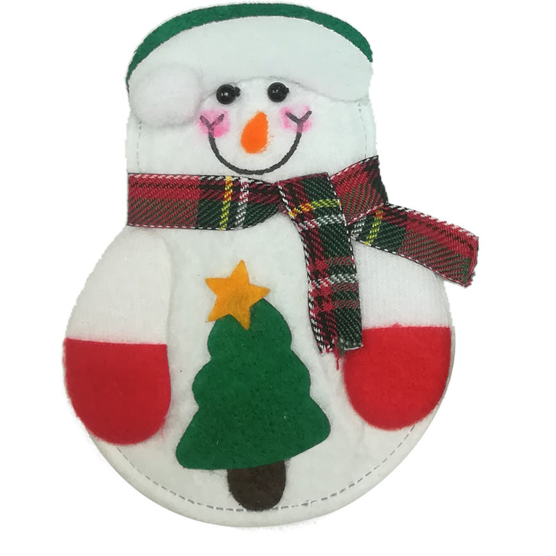 Set of Christmas themed knife and fork covers in OPP packaging