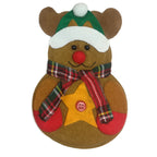 Red heart snowman and woodland designs for holiday dining