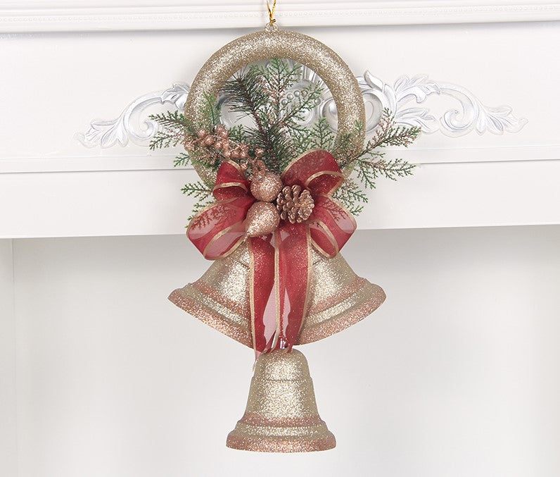 Pearlescent Christmas Bell Ornament - Christian Home Decor Secondary image