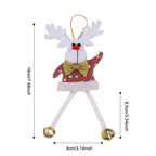 Four Christmas pendant ornaments featuring Santa, snowman, elk, and bear designs