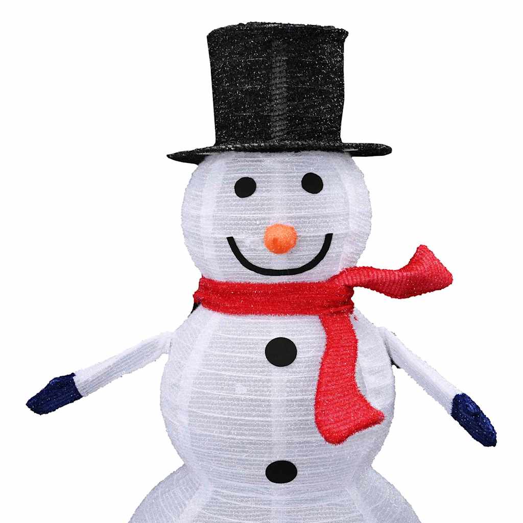 Christmas snowman decoration with soft white lighting