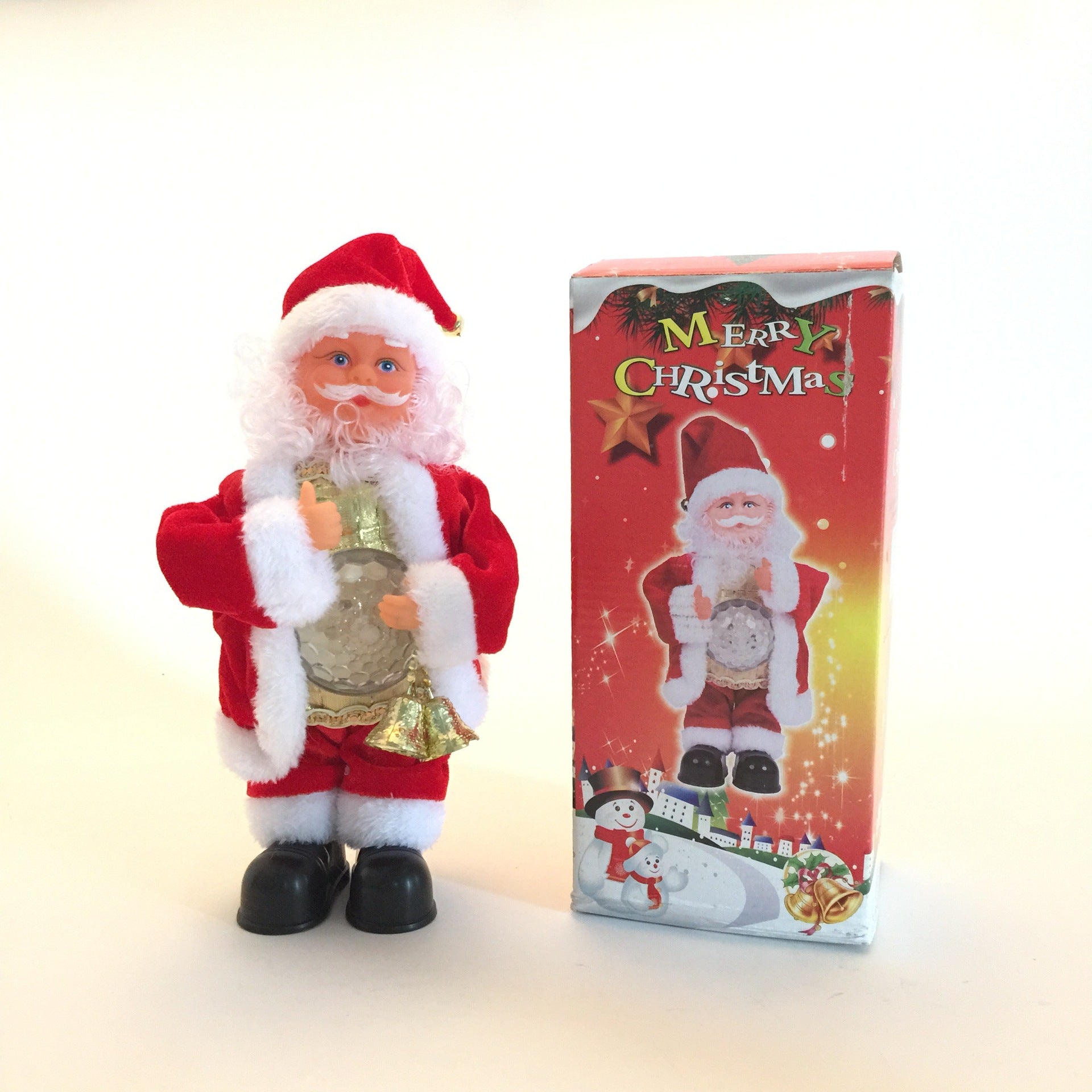 Revolving Christmas music box with dancing figures at 30cm height for festive holiday display Main image